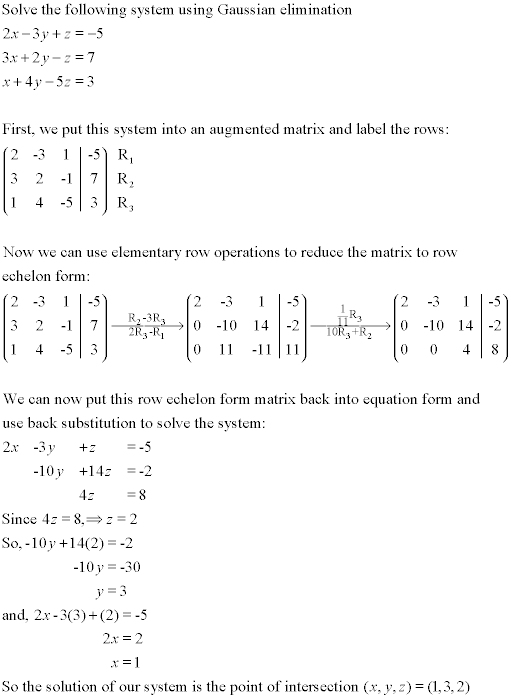 Systems of Linear Equations Tutorial