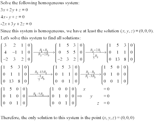 What Is A Homogeneous System In Linear Algebra